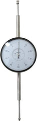 Mitutoyo - 3" Range, 0-100 Dial Reading, 0.001" Graduation Dial Drop Indicator - 3-5/8" Dial, 0.1" Range per Revolution, 0.001" Accuracy, Revolution Counter - Americas Industrial Supply