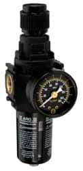 ARO/Ingersoll-Rand - 1/4" NPT Port Compact 1 Piece Filter/Regulator FRL Unit - Polycarbonate Bowl, 72 SCFM, 150 Max psi, 8.15" High x 2.205" Long, Manual Drain - Americas Industrial Supply