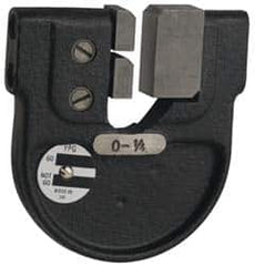 YPG - 8-1/8 to 8-5/8 Inch, Cast Iron 13x Frame Snap Gage - 0.001 Inch Graduation, Hardened Tool Steel Anvil - Americas Industrial Supply