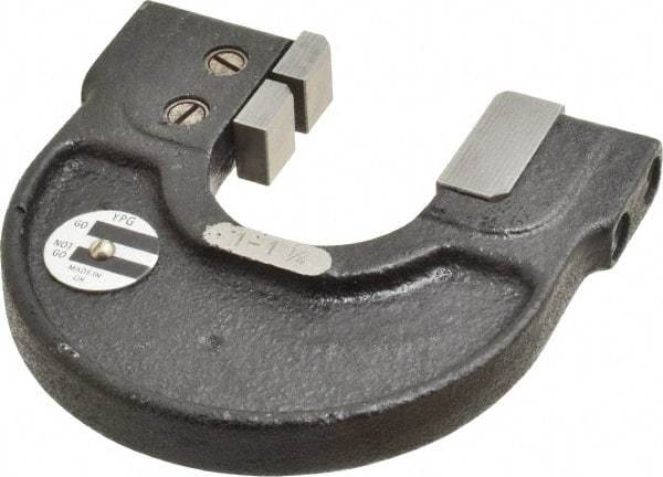 YPG - 1 to 1-1/4 Inch, Cast Iron 3x Frame Snap Gage - 0.0001 Inch Graduation, Hardened Tool Steel Anvil - Americas Industrial Supply