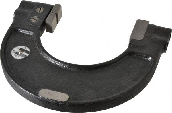 YPG - 3-1/16 to 3-7/16 Inch, Cast Iron 7x Frame Snap Gage - 0.001 Inch Graduation, Hardened Tool Steel Anvil - Americas Industrial Supply
