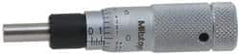 Mitutoyo - 1/2 Inch, 0.5118 Inch Zero-Adjustable Thimble, 0.1969 Inch Diameter x 13mm Long Spindle, Mechanical Micrometer Head - Americas Industrial Supply