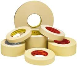 3M - 3" Wide x 60 Yd Long Tan Paper Masking Tape - Series 213, 6 mil Thick, 27 In/Lb Tensile Strength - Americas Industrial Supply
