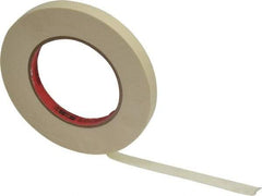 3M - 1/2" Wide x 60 Yd Long Tan Paper Masking Tape - Series 213, 6 mil Thick, 27 In/Lb Tensile Strength - Americas Industrial Supply