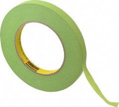 3M - 1/2" Wide x 60 Yd Long Green Paper Masking Tape - Series 401+/233+, 6.7 mil Thick, 25 In/Lb Tensile Strength - Americas Industrial Supply