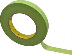 3M - 3/4" Wide x 60 Yd Long Green Paper Masking Tape - Series 401+/233+, 6.7 mil Thick, 25 In/Lb Tensile Strength - Americas Industrial Supply