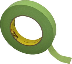 3M - 1" Wide x 60 Yd Long Green Paper Masking Tape - Series 401+/233+, 6.7 mil Thick, 25 In/Lb Tensile Strength - Americas Industrial Supply