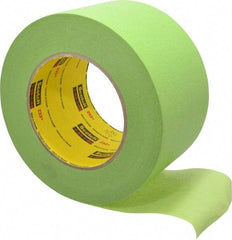 3M - 3" Wide x 60 Yd Long Green Paper Masking Tape - Series 401+/233+, 6.7 mil Thick, 25 In/Lb Tensile Strength - Americas Industrial Supply