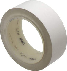 3M - White Solid Color Vinyl Tape - 1-1/2" Wide x 108' Long x 5.2 mil Thick, General Traffic - Americas Industrial Supply