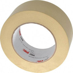 3M - 2" Wide x 60 Yd Long Tan Paper Masking Tape - Series 2308, 5.3 mil Thick, 22 In/Lb Tensile Strength - Americas Industrial Supply