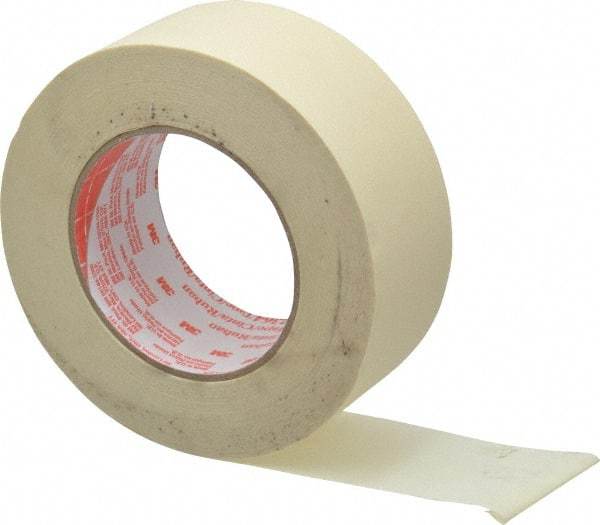 3M - 2" Wide x 60 Yd Long Tan Paper Masking Tape - Series 2364, 6.5 mil Thick, 24 In/Lb Tensile Strength - Americas Industrial Supply