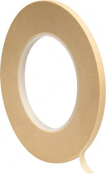 3M - 1/4" Wide x 60 Yd Long Tan Paper Masking Tape - Series 2380, 7.2 mil Thick, 28 In/Lb Tensile Strength - Americas Industrial Supply