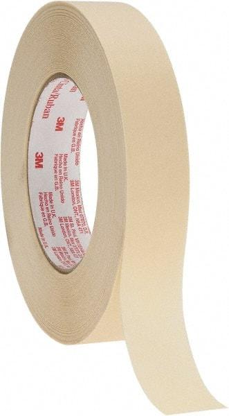 3M - 1" Wide x 60 Yd Long Tan Paper Masking Tape - Series 2380, 7.2 mil Thick, 28 In/Lb Tensile Strength - Americas Industrial Supply