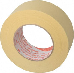 3M - 2" Wide x 60 Yd Long Tan Paper Masking Tape - Series 2380, 7.2 mil Thick, 28 In/Lb Tensile Strength - Americas Industrial Supply