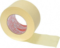 3M - 3" Wide x 60 Yd Long Tan Paper Masking Tape - Series 2380, 7.2 mil Thick, 28 In/Lb Tensile Strength - Americas Industrial Supply