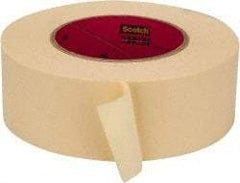 3M - 2" Wide x 60 Yd Long Tan Paper Masking Tape - Series 2393, 7.6 mil Thick, 28 In/Lb Tensile Strength - Americas Industrial Supply