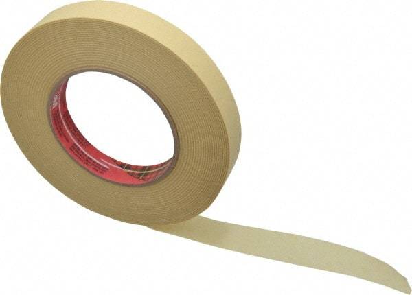 3M - 3/4" Wide x 60 Yd Long Tan Paper Masking Tape - Series 2693, 7.9 mil Thick, 29 In/Lb Tensile Strength - Americas Industrial Supply