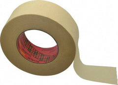 3M - 2" Wide x 60 Yd Long Tan Paper Masking Tape - Series 2693, 7.9 mil Thick, 29 In/Lb Tensile Strength - Americas Industrial Supply