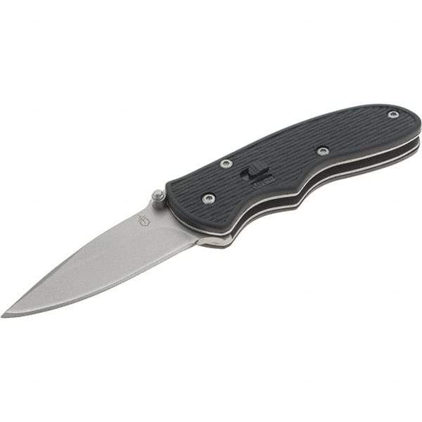 Gerber - 2" Blade, 5" OAL, Straight Assisted Opening Knife - 3" Closed Length, Glass-Filled Nylon, 1 Blade, Spring Assisted Opening - Americas Industrial Supply