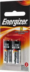 Energizer - Size N, Alkaline, 2 Pack, Specialty Battery - 1.5 Volts, Flat Terminal, LR1, ANSI, IEC Regulated - Americas Industrial Supply