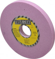 Tru-Maxx - 6" Diam x 1-1/4" Hole x 1/2" Thick, J Hardness, 60 Grit Surface Grinding Wheel - Aluminum Oxide, Type 1, Medium Grade, 5,410 Max RPM, Vitrified Bond, No Recess - Americas Industrial Supply
