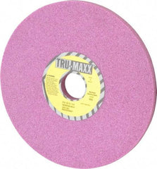 Tru-Maxx - 8" Diam x 1-1/4" Hole x 1/2" Thick, H Hardness, 46 Grit Surface Grinding Wheel - Aluminum Oxide, Type 1, Coarse Grade, 3,105 Max RPM, Vitrified Bond, No Recess - Americas Industrial Supply