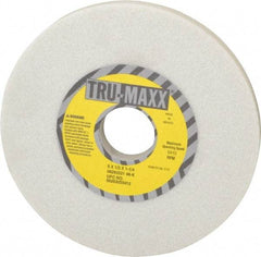 Tru-Maxx - 6" Diam x 1-1/4" Hole x 1/2" Thick, K Hardness, 46 Grit Surface Grinding Wheel - Aluminum Oxide, Type 1, Coarse Grade, 5,410 Max RPM, Vitrified Bond, No Recess - Americas Industrial Supply