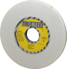 Tru-Maxx - 6" Diam x 1-1/4" Hole x 1/2" Thick, J Hardness, 60 Grit Surface Grinding Wheel - Aluminum Oxide, Type 1, Medium Grade, 5,410 Max RPM, Vitrified Bond, No Recess - Americas Industrial Supply