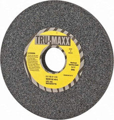 Tru-Maxx - 6" Diam x 1-1/4" Hole x 1/2" Thick, K Hardness, 46 Grit Surface Grinding Wheel - Aluminum Oxide, Type 1, Coarse Grade, 5,410 Max RPM, Vitrified Bond, No Recess - Americas Industrial Supply