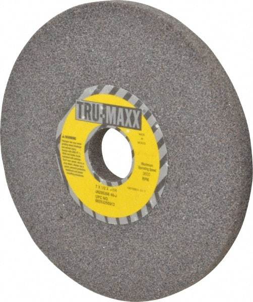 Tru-Maxx - 7" Diam x 1-1/4" Hole x 1/2" Thick, J Hardness, 46 Grit Surface Grinding Wheel - Aluminum Oxide, Type 1, Coarse Grade, 3,600 Max RPM, Vitrified Bond, No Recess - Americas Industrial Supply