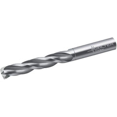 Walter-Titex - 9.8mm 150° Spiral Flute Solid Carbide Screw Machine Drill Bit - Bright Finish, Right Hand Cut, 55mm Flute Length, 89mm OAL, Maximiza Point, Straight Shank - Americas Industrial Supply