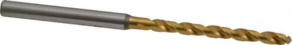 OSG - #31 130° Vanadium High Speed Steel Jobber Drill - TiN Finish, Right Hand Cut, Spiral Flute, Straight Shank, 68mm OAL, Standard Point - Americas Industrial Supply