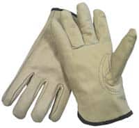 PRO-SAFE - Size XL (10) Grain Cowhide Cold Protection Work Gloves - For Work & Driver, Uncoated, Slip-On Cuff, Beige, Paired - Americas Industrial Supply