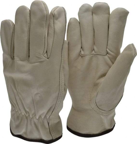 PRO-SAFE - Size L (9) Grain Cowhide Cold Protection Work Gloves - For Work & Driver, Uncoated, Slip-On Cuff, Beige, Paired - Americas Industrial Supply