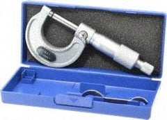 Value Collection - 0 to 1" Range, 0.0001" Graduation, Mechanical Outside Micrometer - Ratchet Stop Thimble, Accurate to 0.0001" - Americas Industrial Supply