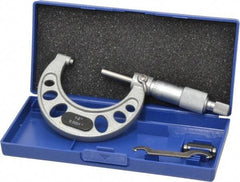 Value Collection - 1 to 2" Range, 0.0001" Graduation, Mechanical Outside Micrometer - Ratchet Stop Thimble, Accurate to 0.0001" - Americas Industrial Supply