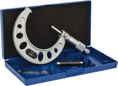 Value Collection - 2 to 3" Range, 0.0001" Graduation, Mechanical Outside Micrometer - Ratchet Stop Thimble, Accurate to 0.0001" - Americas Industrial Supply