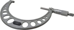 Value Collection - 100 to 125mm Range, 0.01mm Graduation, Mechanical Outside Micrometer - Ratchet Stop Thimble, Accurate to 0.006mm - Americas Industrial Supply