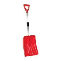 Value Collection - 10-1/2 Inch Wide Blade x 13 Inch High Blade Snow Shovel - 24 Inch Long Metal Shaft Handle with Poly D-Grip - Americas Industrial Supply