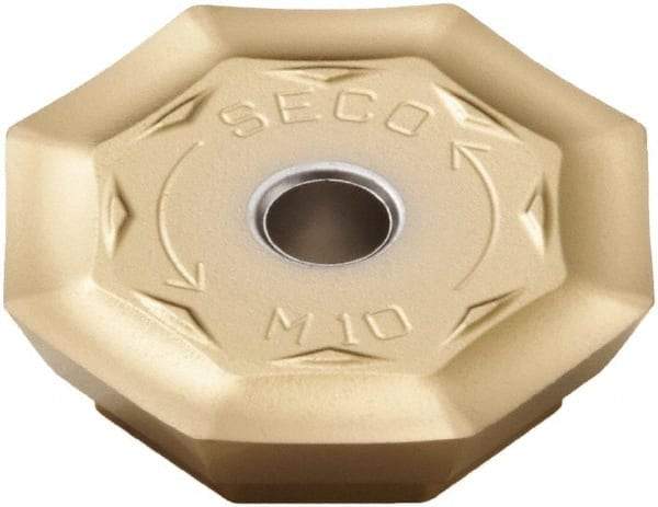 Seco - OFER070405 M10 Grade F30M Carbide Milling Insert - TiAlN/TiN Finish, 0.18" Thick, 0.706" Inscribed Circle - Americas Industrial Supply