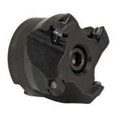 Seco - 1.97" Cut Diam, 3/4" Arbor Hole, 0.138" Max Depth of Cut, 43° Indexable Chamfer & Angle Face Mill - 4 Inserts, OF.. 05T305 Insert, Right Hand Cut, 4 Flutes, Series R220.43 - Americas Industrial Supply