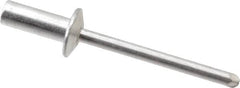 RivetKing - Size 64 Dome Head Aluminum Closed End Sealing Blind Rivet - Aluminum Mandrel, 0.188" to 1/4" Grip, 3/8" Head Diam, 0.192" to 0.196" Hole Diam, 0.531" Length Under Head, 3/16" Body Diam - Americas Industrial Supply