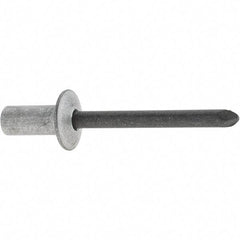 RivetKing - Size 84 Dome Head Aluminum Closed End Sealing Blind Rivet - Steel Mandrel, 1/8" to 1/4" Grip, 1/2" Head Diam, 0.257" to 0.261" Hole Diam, 0.57" Length Under Head, 1/4" Body Diam - Americas Industrial Supply