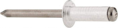 RivetKing - Size 88 Dome Head Aluminum Open End Blind Rivet - Steel Mandrel, 0.376" to 1/2" Grip, 1/2" Head Diam, 0.257" to 0.261" Hole Diam, 3/4" Length Under Head, 1/4" Body Diam - Americas Industrial Supply