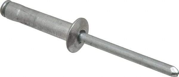 RivetKing - Size 68-610 Dome Head Aluminum Multi Grip Blind Rivet - Steel Mandrel, 1/2" to 0.67" Grip, 3/8" Head Diam, 0.192" to 0.196" Hole Diam, 0.952" Length Under Head, 3/16" Body Diam - Americas Industrial Supply