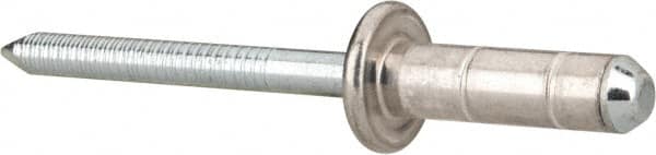 RivetKing - Size 86-88 Dome Head Aluminum Multi Grip Blind Rivet - Steel Mandrel, 1/4" to 3/4" Grip, 0.511" Head Diam, 0.257" to 0.261" Hole Diam, 0.708" Length Under Head, 1/4" Body Diam - Americas Industrial Supply