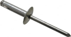 RivetKing - Size 0625 Large Flange Head Aluminum Tri Folding Blind Rivet - Aluminum Mandrel, 0.04" to 0.354" Grip, 0.55" Head Diam, 0.196" to 0.209" Hole Diam, 0.92" Length Under Head, 3/16" Body Diam - Americas Industrial Supply