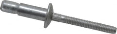 RivetKing - Size 86 Dome Head Aluminum Structural with Locking Stem Blind Rivet - Aluminum Mandrel, 0.08" to 3/8" Grip, 0.525" Head Diam, 0.261" to 0.272" Hole Diam, 0.56" Length Under Head, 1/4" Body Diam - Americas Industrial Supply