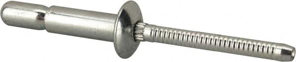 RivetKing - Size 67 Dome Head Steel Structural with Locking Stem Blind Rivet - Steel Mandrel, 0.214" to 0.437" Grip, 0.385" Head Diam, 0.194" to 0.204" Hole Diam, 0.572" Length Under Head, 3/16" Body Diam - Americas Industrial Supply