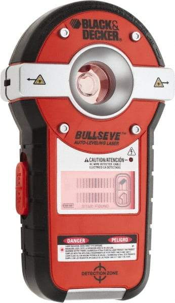 Black & Decker - 2 Beam 20' Max Range Level with Stud Sensor - Red Beam, 1/8" at 10' & 3mm at 3m Accuracy, Battery Included - Americas Industrial Supply